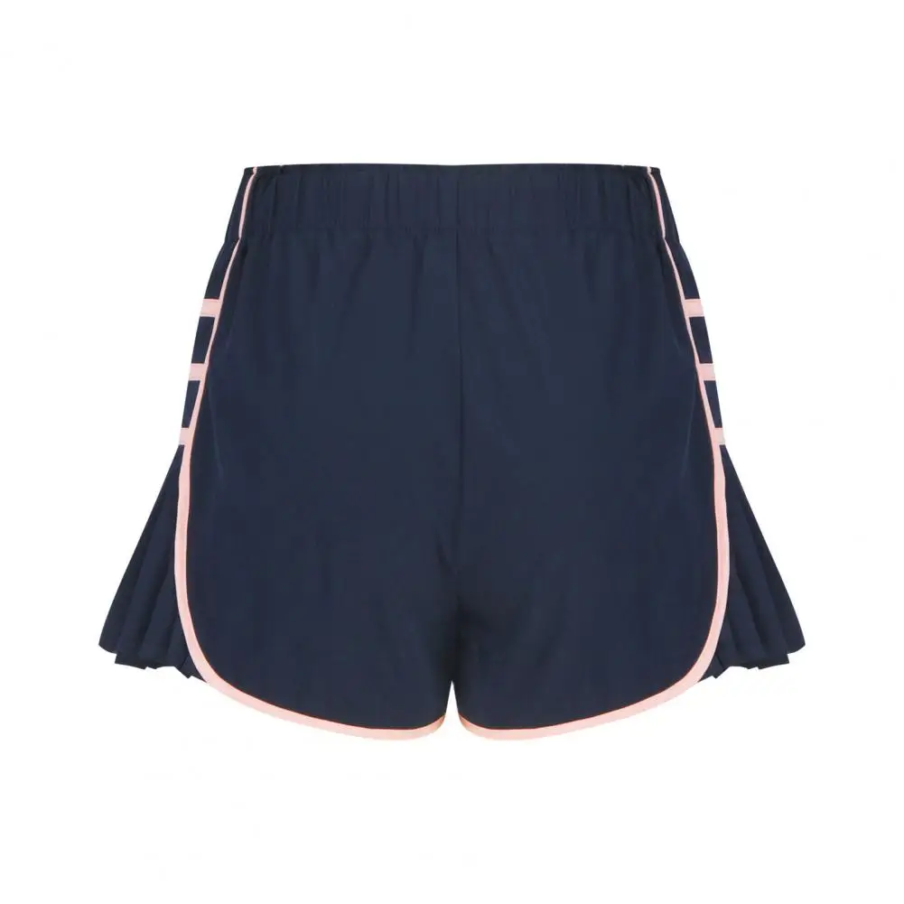 

A-line Shorts Stylish Women's Summer Sports Shorts with Elastic High Waist Loose Fit Pleated Design for Jogging Yoga Tennis High