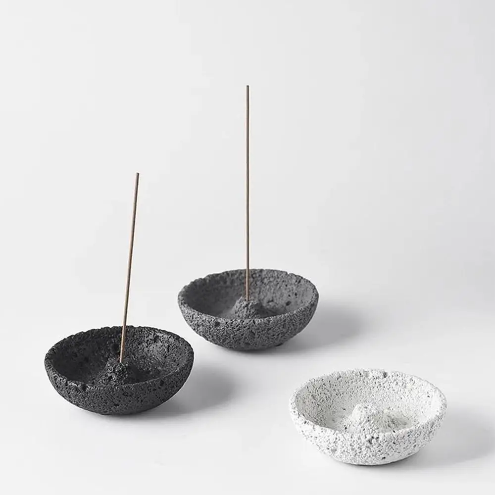 Cement Cement Incense Burner Concrete Texture Plug in Incense Stick Stand Multi-functional Planetary Style Incense Burning Tray