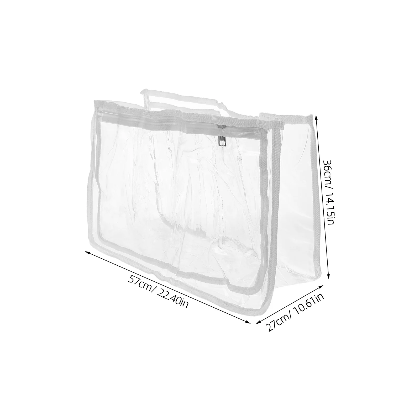 حقيبة شاطئ شفافة متينة لتنظيم المقسم لأساسيات السفر وتخزين المكياج وخفيفة الوزن وقابلة للطي في الهواء الطلق #4