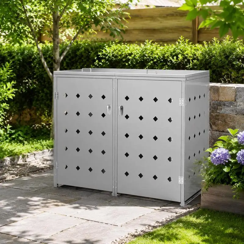 Poubelle pour 2 tonnes 240 l en acier inoxydable