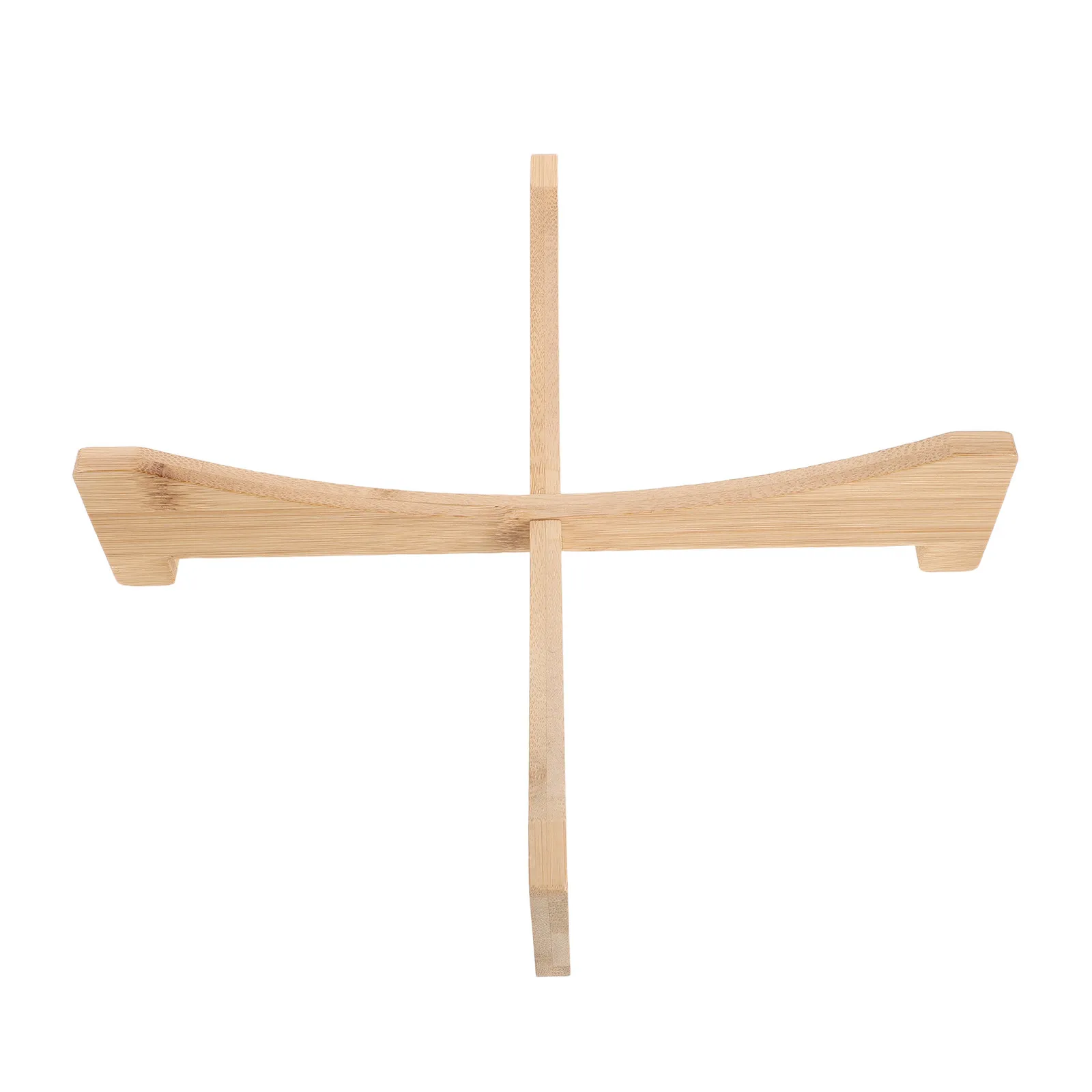 Large Wood Plant Riser Stand Detachable Drip Tray Cross Shape Flower Pot Holder Four Leg Shape Pot Base Indoor Outdoor Plant