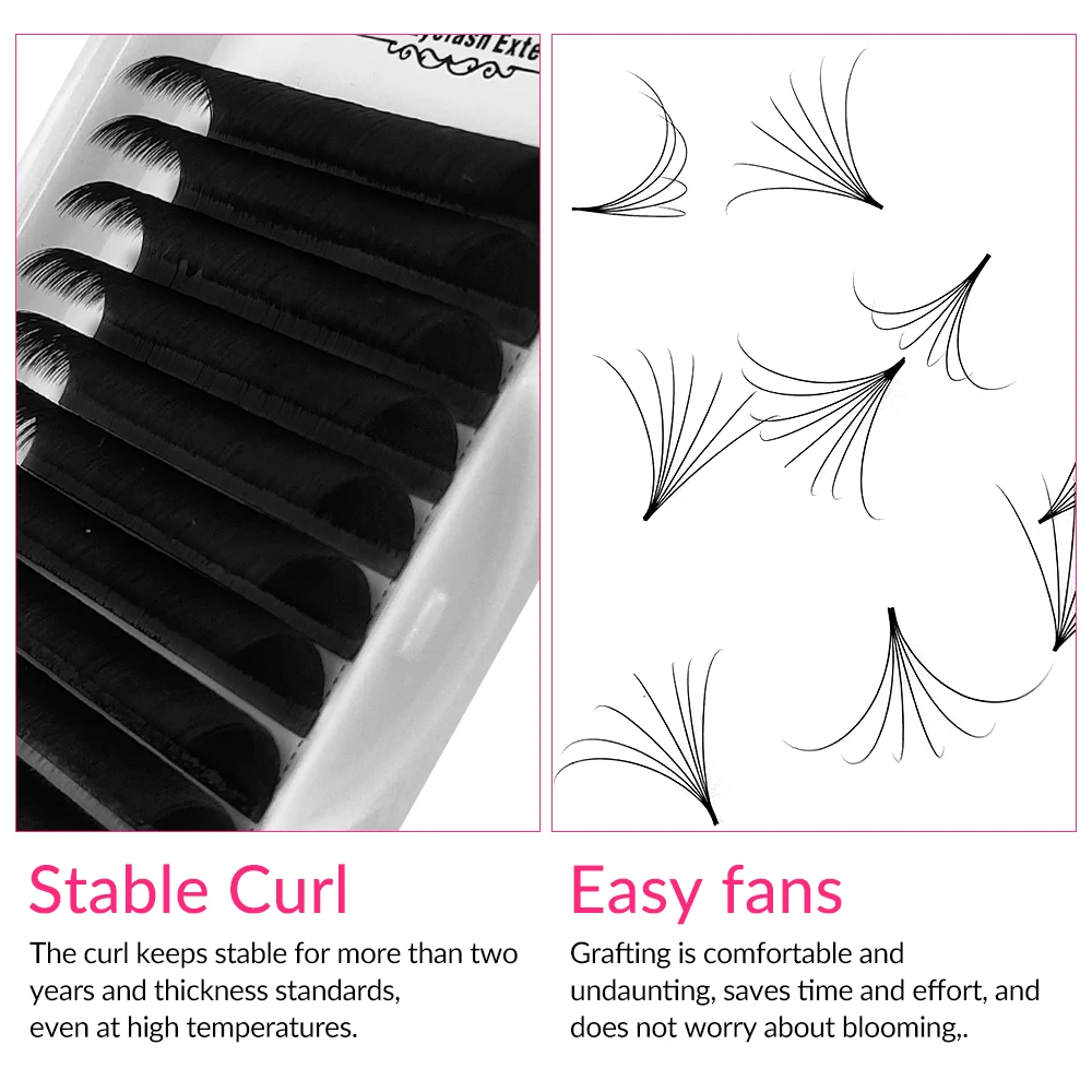 ABONNIE ملحقات رموش سهلة المروحة De Cils من المينك الناعم مروحة سهلة حجم كبير رموش صناعية لوازم تمديد #5