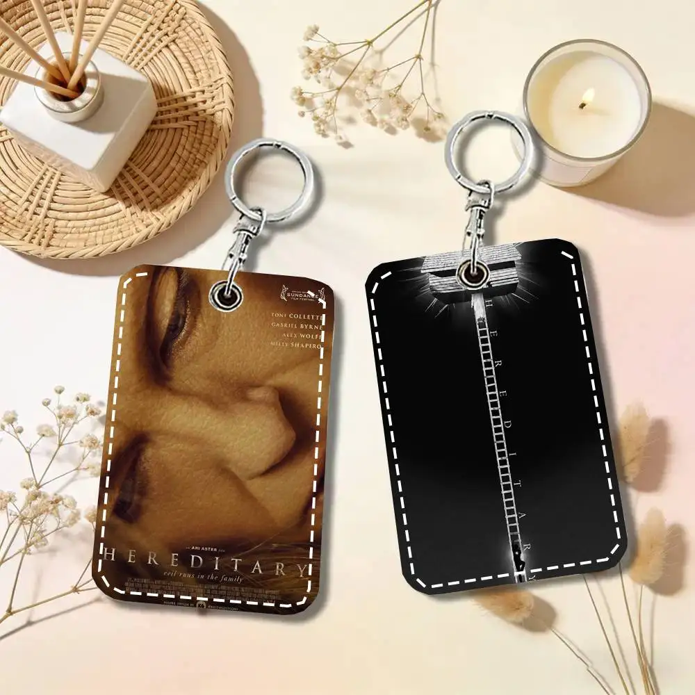 Horror Movie H-Hereditary Card Wallet With Keychain Fashion Print Bank Card Protective Holder