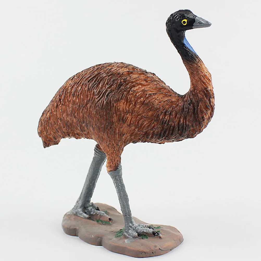 

2Pcs Plastic Ostrich Figurines Lifelike Statue Kids Toy Small Desktop nament Animal Cognition Educational Gift