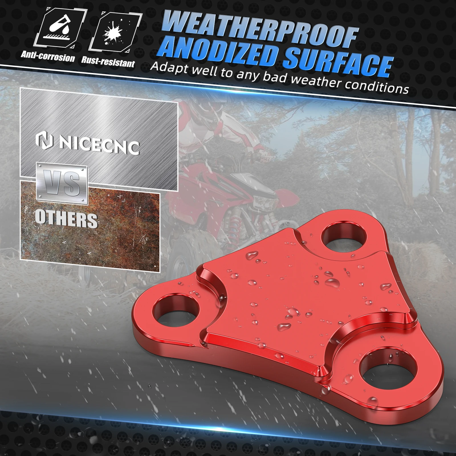 NICECNC Mocowanie silnika do Honda TRX450R 2006-2009 TRX450ER 2006-2014 2011 2010, 2 szt., ATV OEM 50351-HP1-600, akcesoria