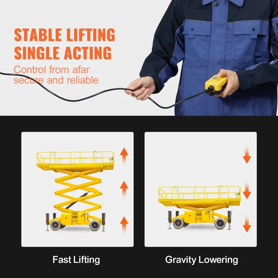 Bomba hidráulica de 8 quartos, bomba de reboque hidráulica, unidade de energia hidráulica de ação única, taxa de fluxo de 0,91 gpm, 3200 psi, alívio máximo p