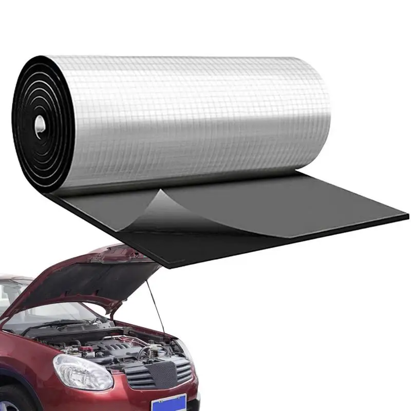 

Car Sound Deadener Heat Insulation Mat Auto Hood Sound Proofing Dampening Tool 5mm/10mm/15mm/20mm Adhesive Design For Hood Door