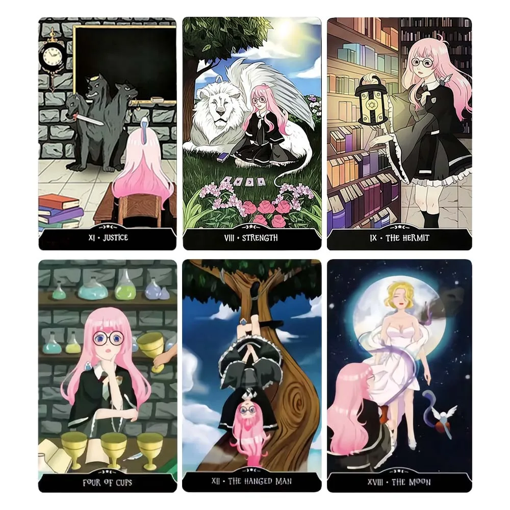 78 بطاقة الساحرة أكاديمية التارو سطح السفينة 12 × 7 سنتيمتر النسخة الإنجليزية نظام رايدر العرافة أوراكل سطح السفينة طقم هدايا