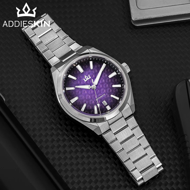 AddiesKin K014 Men Dress Watch ST2130 Auto Mechanical Movement 40mm 11mm Case Cameo Shell Carved Dial Sapphire Crystal 200m