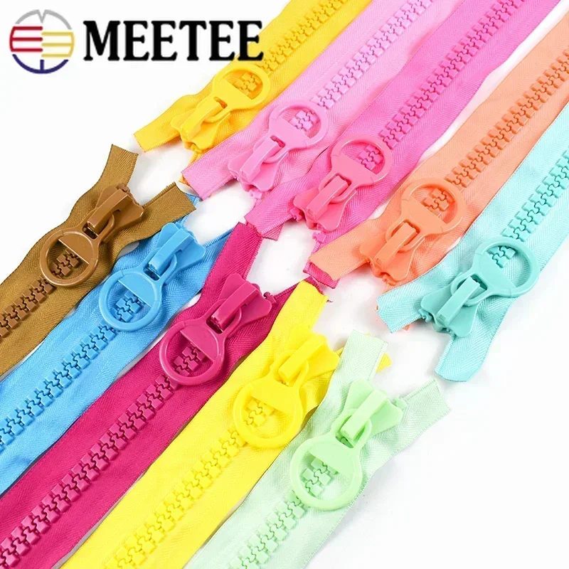 

2/5Pcs 25cm=9.8Inches 20# Rainbow Resin Zipper No End Lock Pocket Zippers Purse Pencil Bag O Ring Zip Puller Sewing Accessories