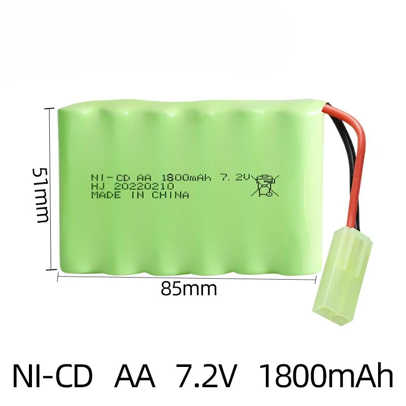 بطارية جديدة عالية الجودة 7.2 فولت NI-CD 700 مللي أمبير/1800 مللي أمبير في الساعة لألعاب RC سيارات شاحنات خزان البنادق ألعاب RC بطارية 7.2 فولت