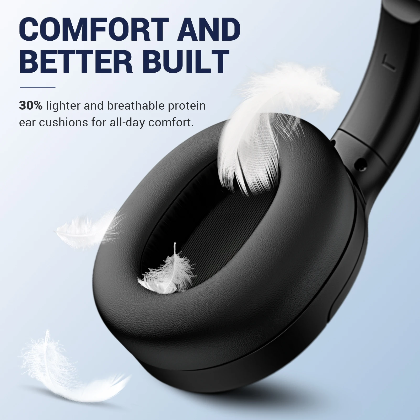 Auriculares inalámbricos con cancelación de ruido mixto de alta calidad, tiempo de reproducción 30H BT 5,2, auriculares con graves profundos
