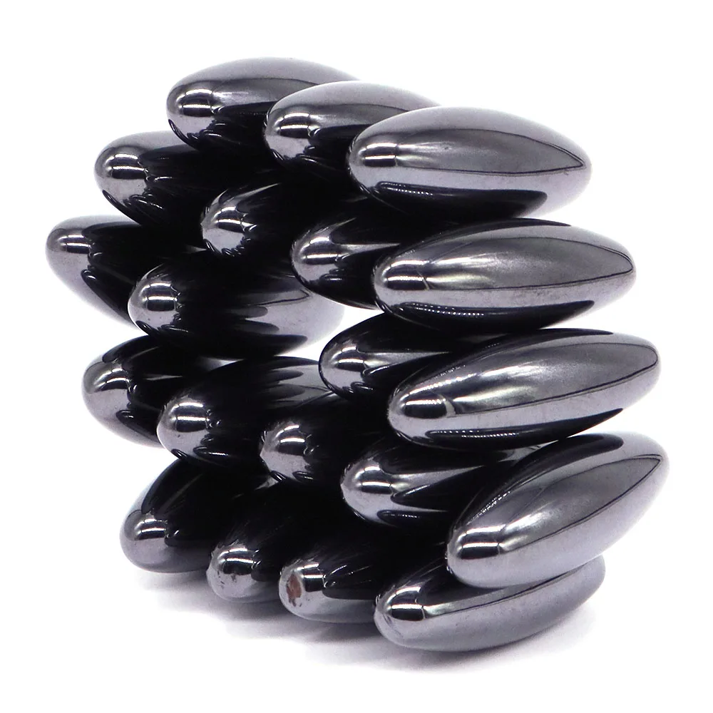 Natural Hematite Plating Lodestone Magnetite Tumbled Stone Wicca Massage Healing Energy Gemstones Magnetic Kid\'s Toys Home Decor