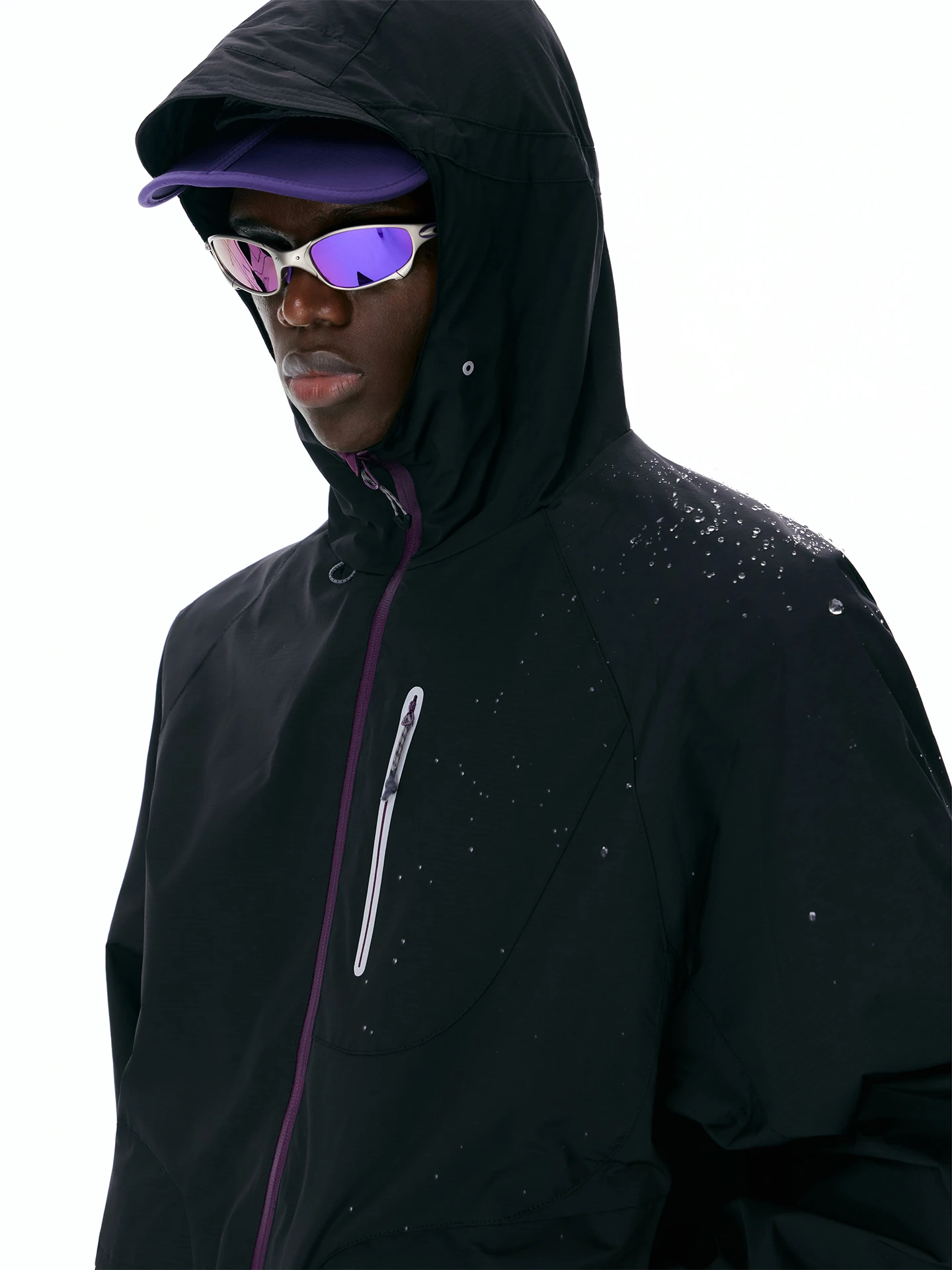 Outdoor Men's Three-Proof Jacket Coat with Hood Couple's American Style Polyester Fabric Loose Fit Long Sleeve Zipper Closure