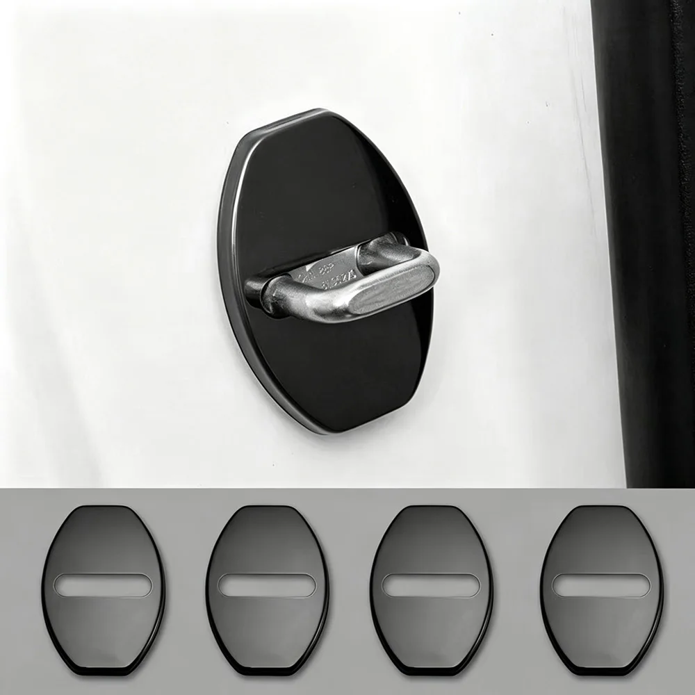 4pcs Car Logo Door Lock Protective Cover Sticker for Volkswagen VW GTI R Golf 7 5 4 Polo Tiguan Passat Jetta Lavida Rline