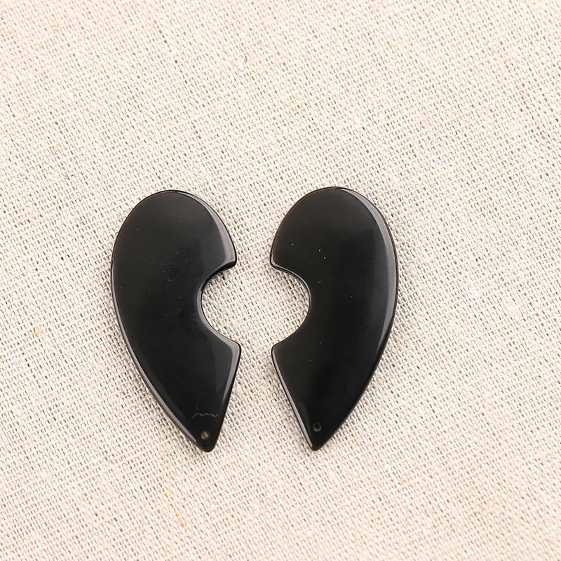 B&F Obsidian Earring Beads for Jewelry Making, Handmade Natural stones beads, Stones for jewelry Making Supplies