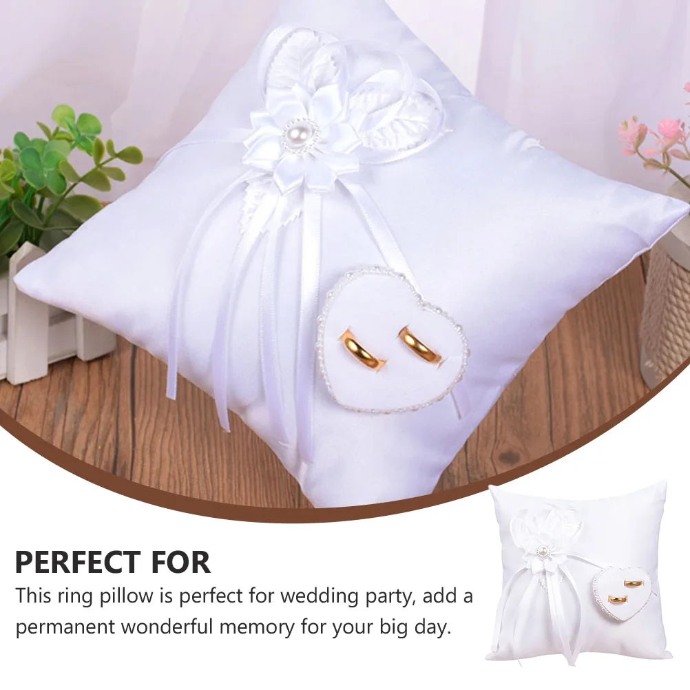 

1pc Floral Design Floral Container For Ring Cushion Pillow For Wedding Wedding Ring Marriage Pillow Cushion Romantic Gift