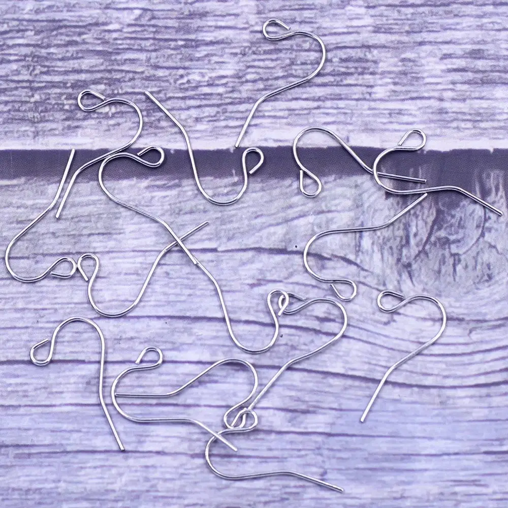 Free Shipping 12000Pcs Silver Tone Ear Wire Hooks Earring Jewelry Making Findings Charms Wholesale 20x10mm