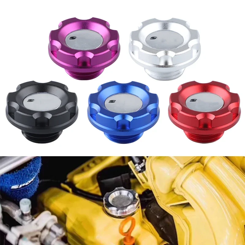 Aluminum Engine Oil Cap Tank Cover JDM Style For Honda Blue Black Red Silver Purple with logo