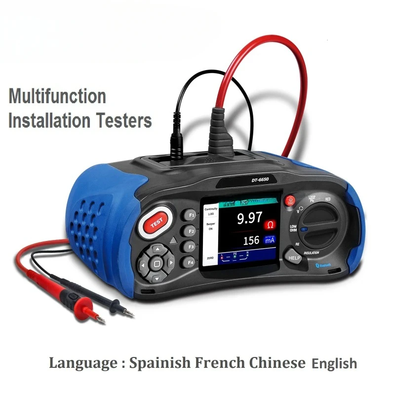 DT-6650 Multifunction Installation Tester With Insulation Resistance, Earth Resistance, Loop Impedance, Voltage,RCD, PFG PSC