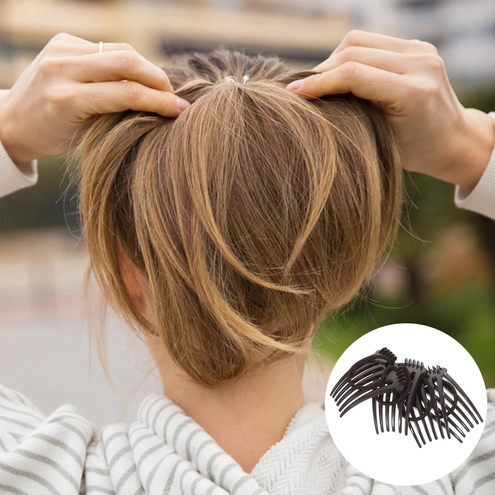 

4 Pcs Ponytail Comb Bridal Hair Barrettes for Wedding Ornaments Women Combs Styling Accessories Pins Clips