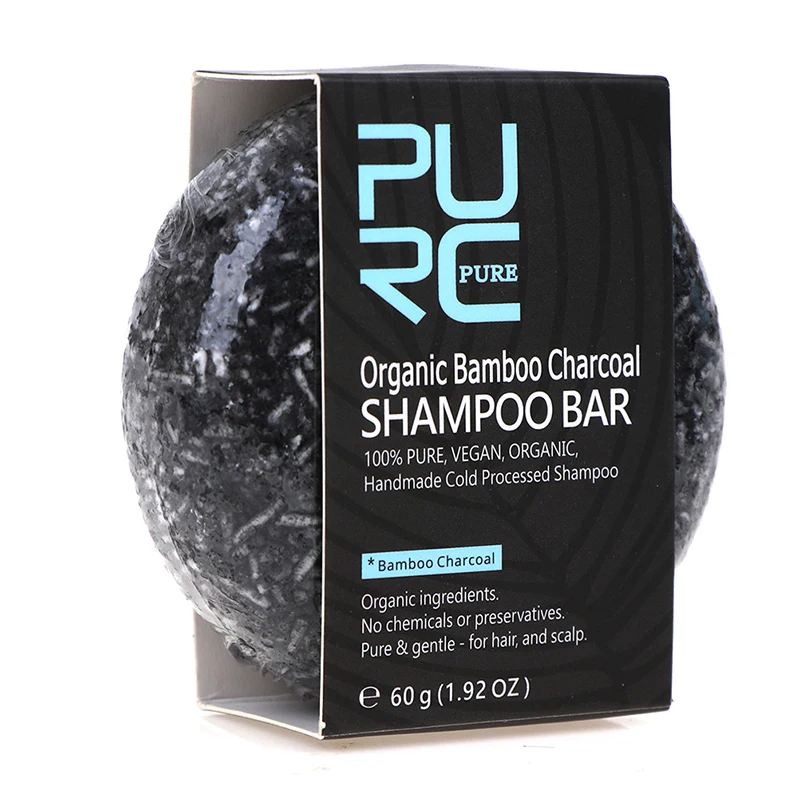 1 Pc Haarkleur Kleurstof Bamboe Houtskool Schoon Detox Zeep Bar Zwart Haar Shampoo