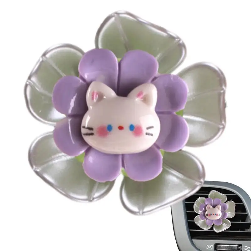 Cute Car Vent Clip Air Freshener Air Diffuser Clip Flower Shaped Air Conditioning Outlet Clip Cute And Decorative Air