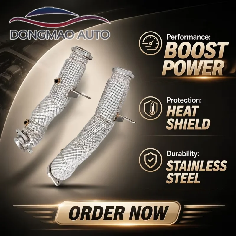 Suitable for Mercedes Benz GLC43 GLC450 3.0T 2017-2025 high-performance 1.5mm stainless steel exhaust pipe