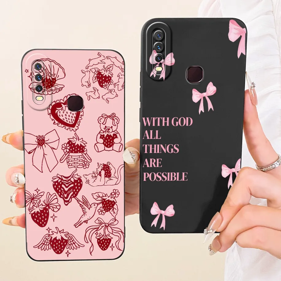 ل غطاء Vivo Y17 Y15 Y12 Y12i Y11 2019 جراب هاتف لينة بولي يوريثان سيليكون غطاء حماية الكاميرا ل Vivo 1906 1904 1940 الغلاف الخلفي