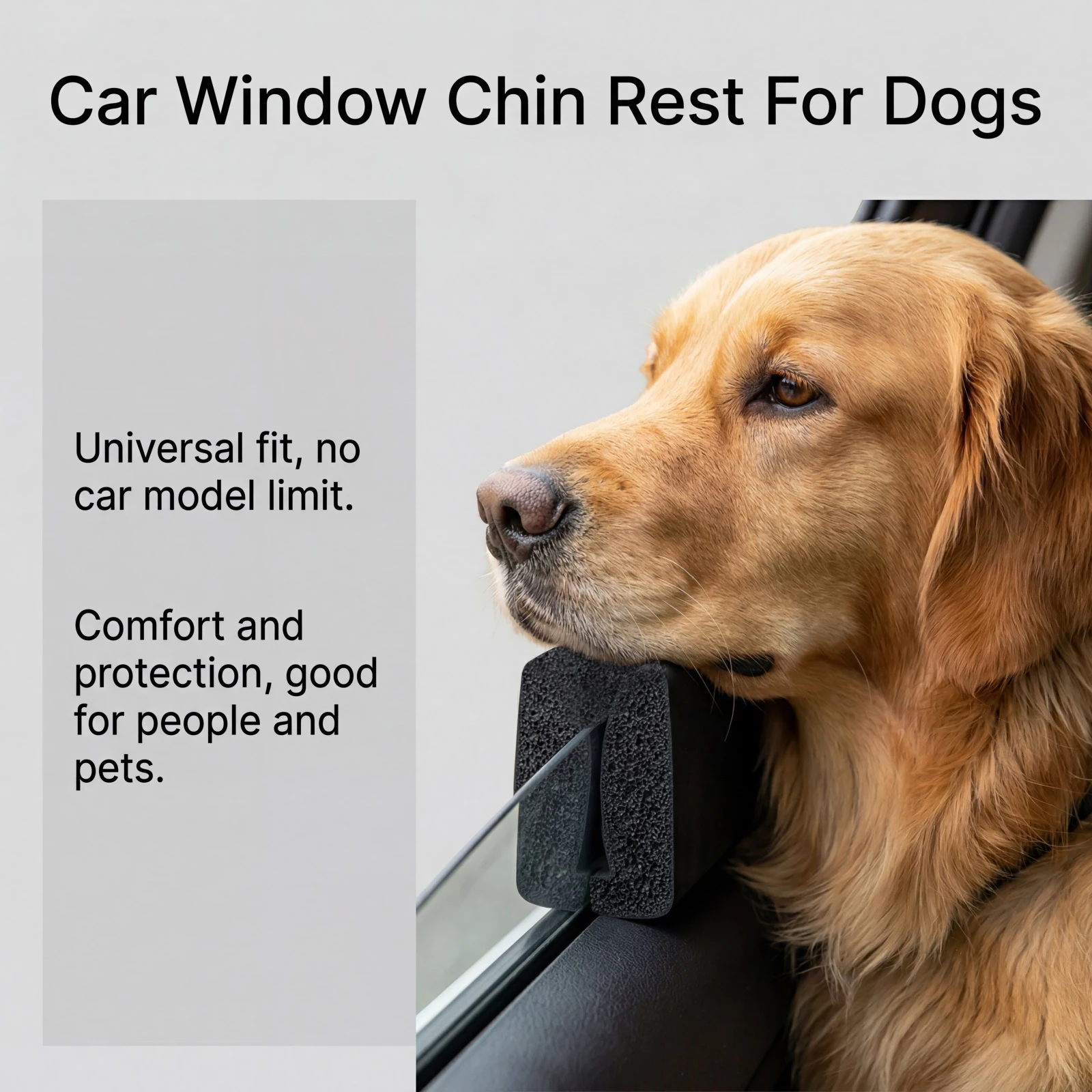 Hunde-Autofenster-Kinnstützkissen Atmungsaktiver Memory-Schaum Sicherheitsunterstützung Tägliche Pflege Reise Einfache Installation für Mittelgroße und Große Hunde – Detail 7