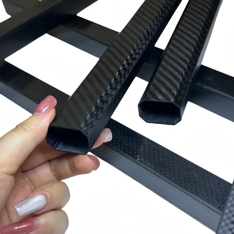 Octagonal Carbon Fiber Tube High-hardness Composite Materials Twill Matte Pipe For Plant Protection Machine Arm Drone UAV Arm