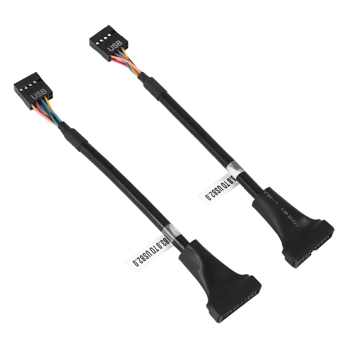 2 Pcs USB 3.0 Header To USB 2.0,USB 3.0 To USB 2.0 Motherboard Adapter Cable,19 Pin USB3.0 Male To 9 Pin USB2.0 Female