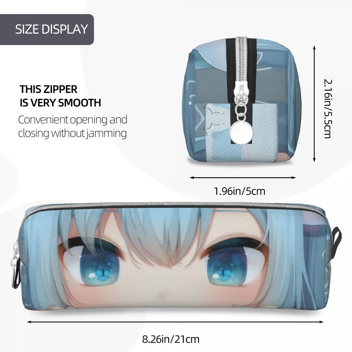 Anime Cat Girls Amashiro Nekoha Shizuku Pencil Cases Fun Pen Box Bag Girl Boy Big Capacity School Supplies Cosmetic Pencil Pouch