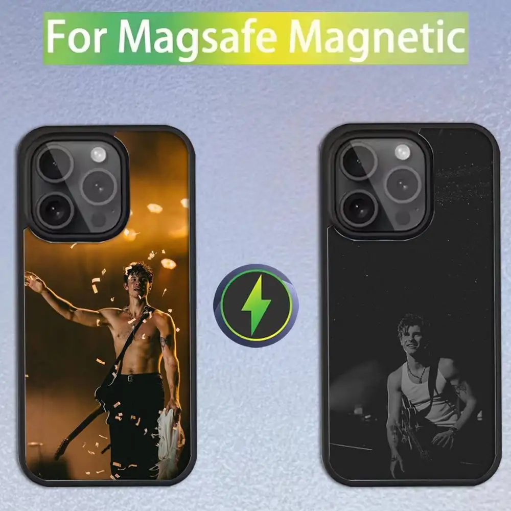 

Чехол для телефона Singer Shawn Mendes для iPhone 17,16,15,14,13,12,11, Pro, Max, Plus, Mini, SE Magsafe с магнитной беспроводной зарядкой