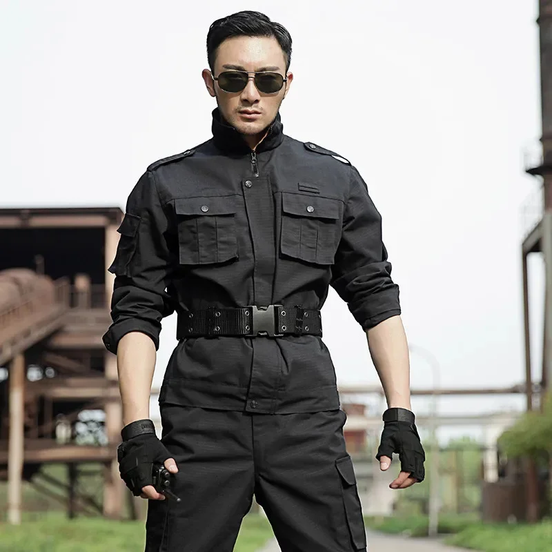 Black Military Uniform Tactical Suit Combat Shirt Uniforms Uniforme Militar Tatico Multicam Clothing Hunting Clothes Men