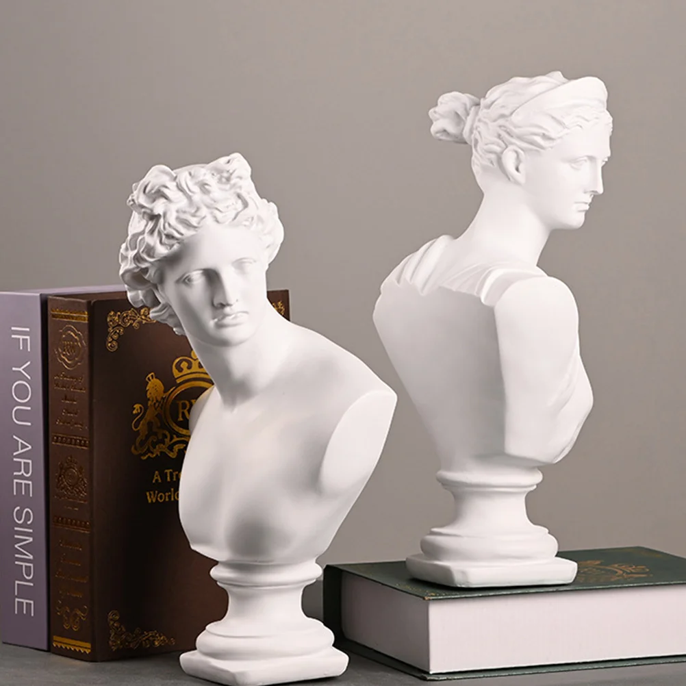 

David Statue Ornament Head Greek Statues Figurine Home Decor Plant Sculpture Synthetic Resin Office