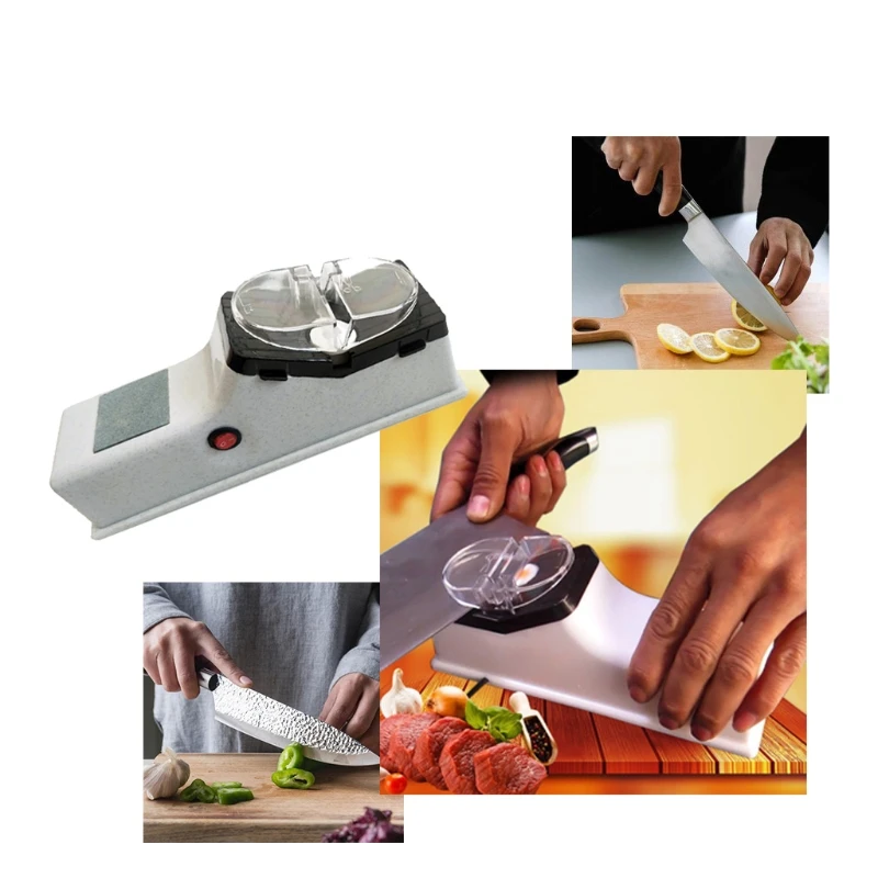 

Electric Knives Sharpener USB Powered Multi-Function Electric Knives Sharpening Tool for Chef Kitchen Knife Fruit Knives