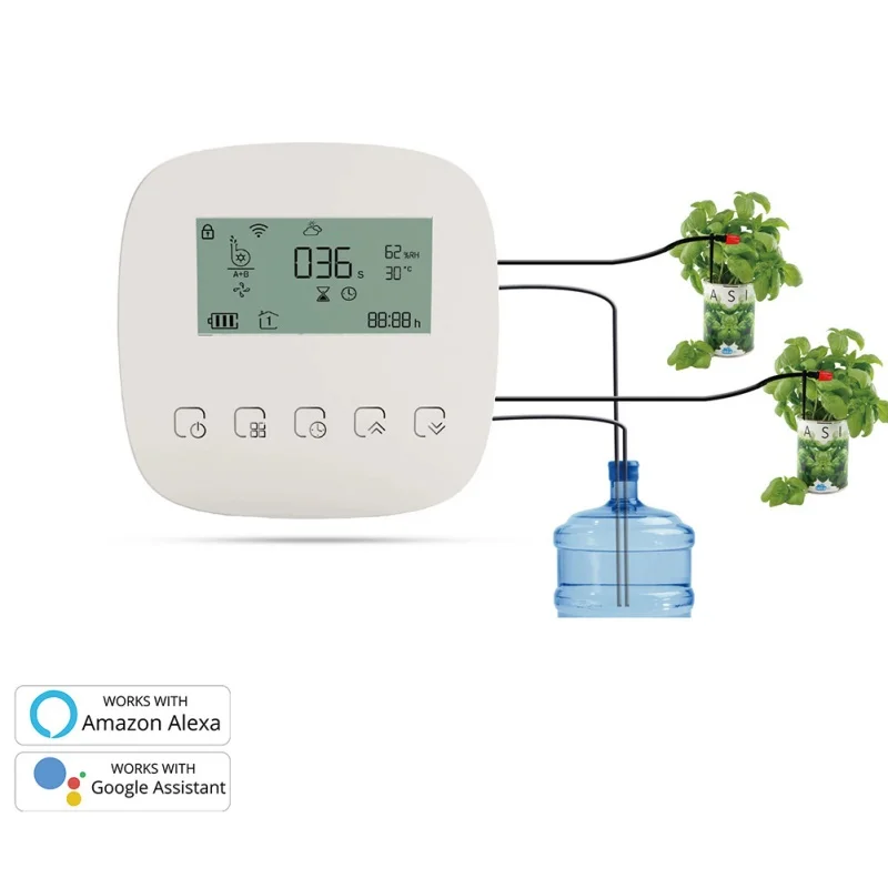 Smart Outdoor Garden Irrigation System Voice Control Automatic Water Timer Android WiFi Controller Bar Design Smart Home