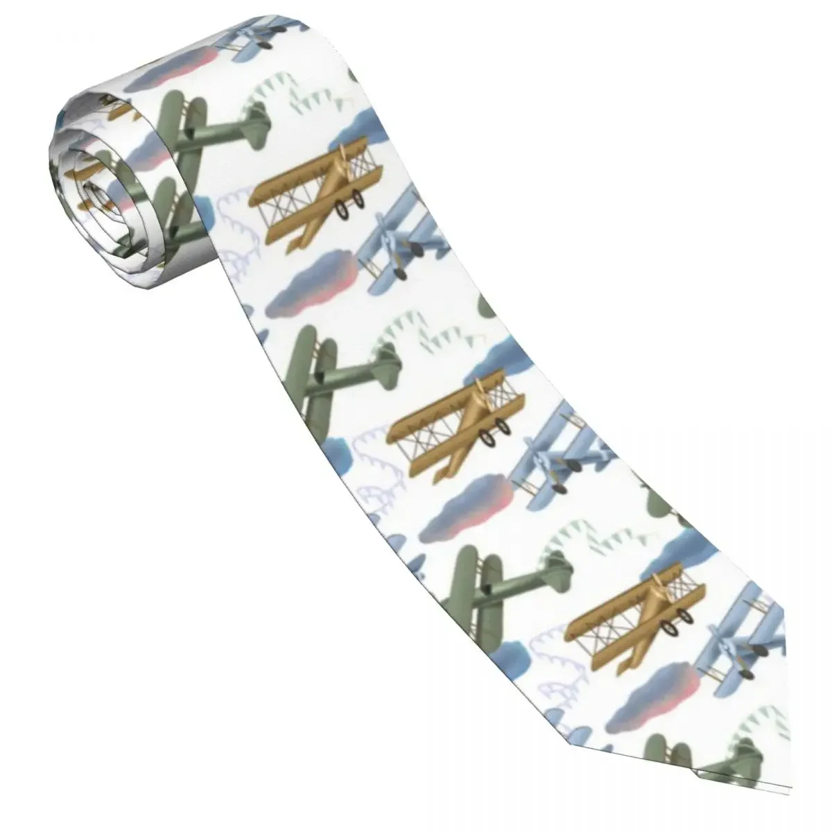 

Casual Arrowhead Skinny Retro Airplanes in The Sky Necktie Slim Tie for Men Man Accessories Simplicity for Party Formal Tie