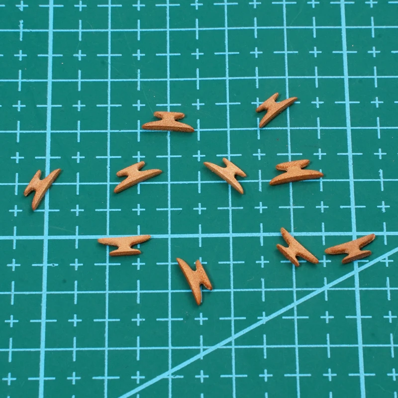 10PCS Wooden Cleat Model for Simulation Ship Building Length 5-15mm Miniature Mooring Cleats DIY Boat Decoration Accessories