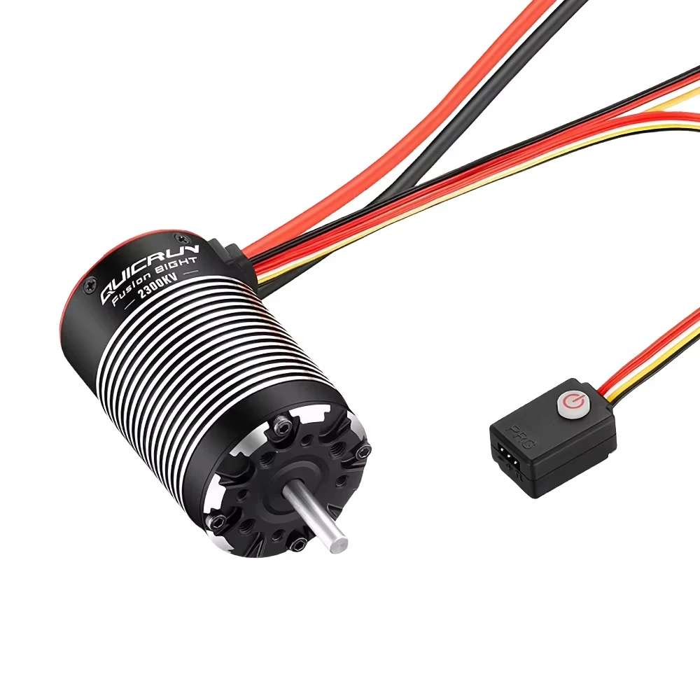 

Hobbywing Quicrun Fusion 8ight 2-в-1 80a 2300kv бесщеточный двигатель с датчиком Esc, интегрированный для 1/8 Rc гусеничного автомобиля