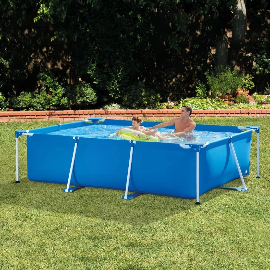 #￥28271 260 * 160 * 65CM rectangular large blue family fun frame steel swimming pool