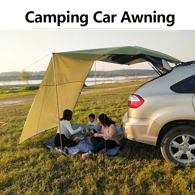 Auto Car Shelter Shade Camping Side Car Roof Top Tent Awning Waterproof UV Portable Camping Tent Automobile Rooftop Rain Canopy