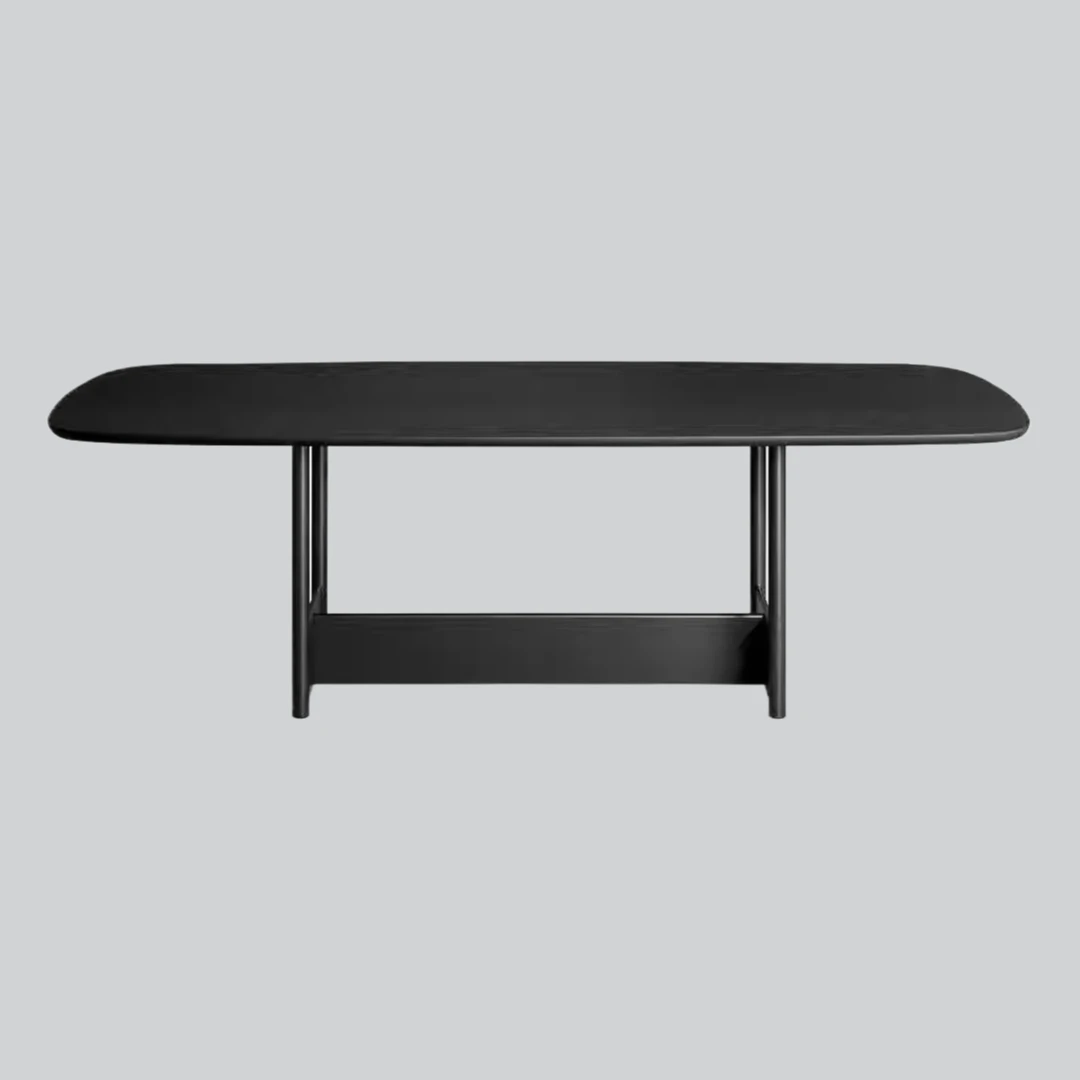 

Solid wood minimalist conference table negotiation table light luxury modern simple rectangular reception table