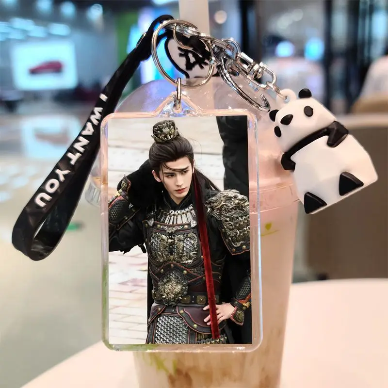 

Zhang Linghe series of celebrity merchandise, acrylic material photo personalized keychains, used for book decoration