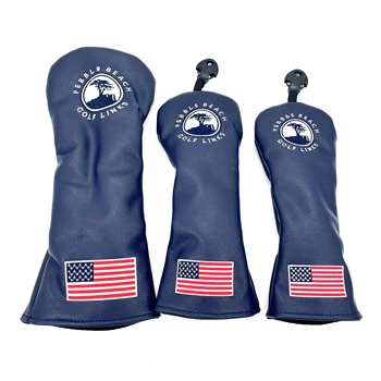 Golf รูปแบบต้นไม้ขนาดเล็ก Pu หนัง Head Cover Driver หัวไม้แฟร์เวย์ Hybrid หัว Putter Cover
