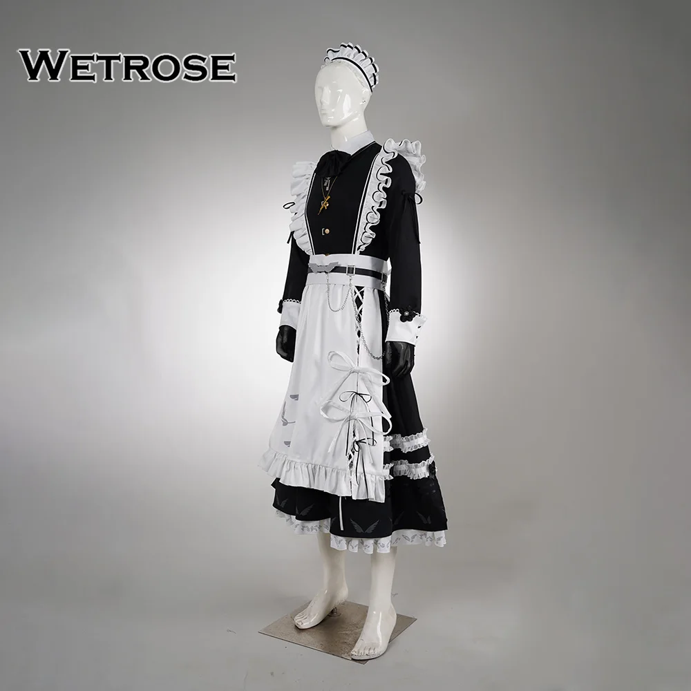 [Wetrose] متوفر في المخزون Nijisanji Vtuber Kanae خادمة الزي تأثيري حلي عيد الهالوين