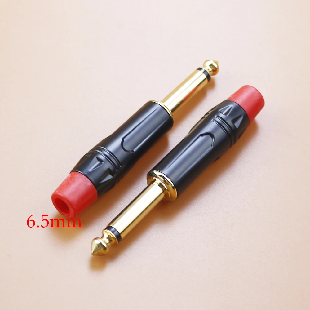 1 Piece MONO/Stereo Jack 6.35mm Wire Connectors Audio Speaker 6.35mm Amplifier Microphone TS TRS Plug Nickel Plated