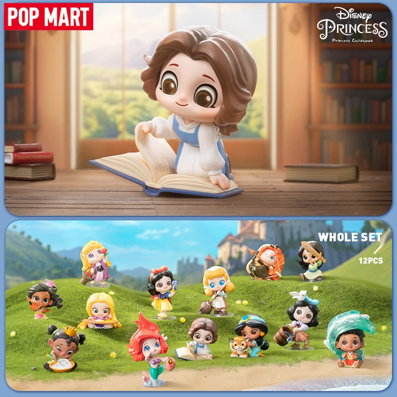 POP MART Disney 100th anniversary Princess Childhood Series Mystery Box 1PC/12PCS POPMART Blind Box Action Figure Kid Toy