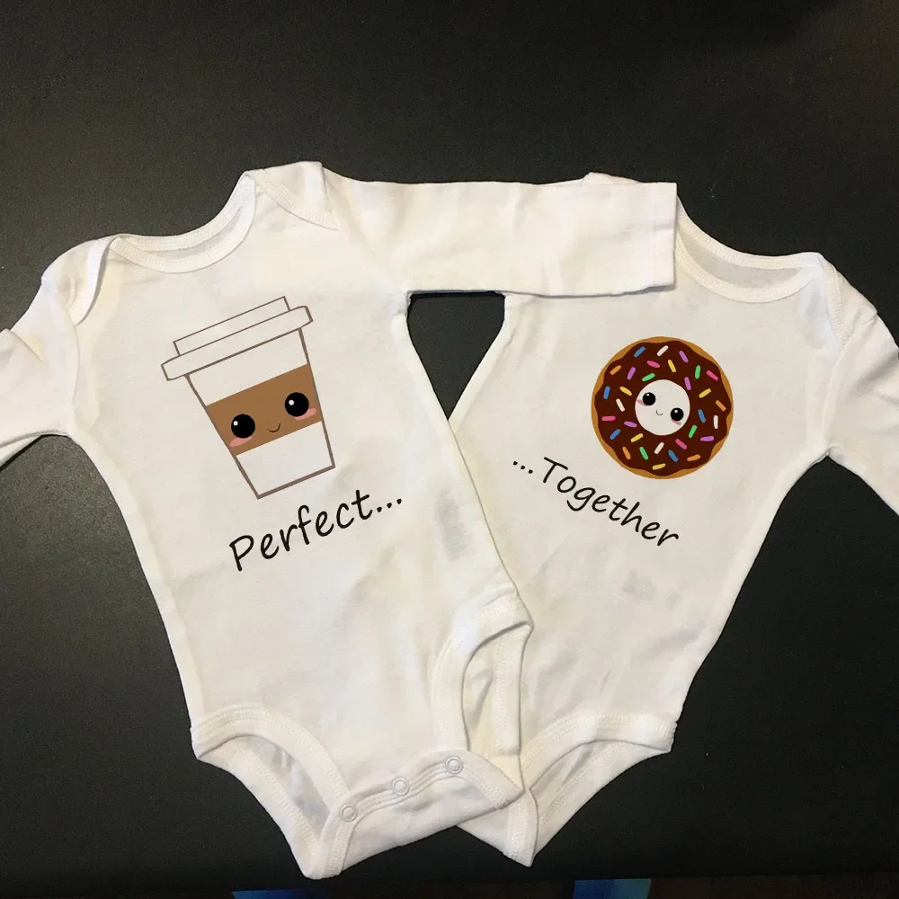 Twin Baby Clothes Twin S Outfits Boys Girls Twin Baby Shower Gift Autumn Long Sleeve Bodysuits Brothers/sisters Summer Romper